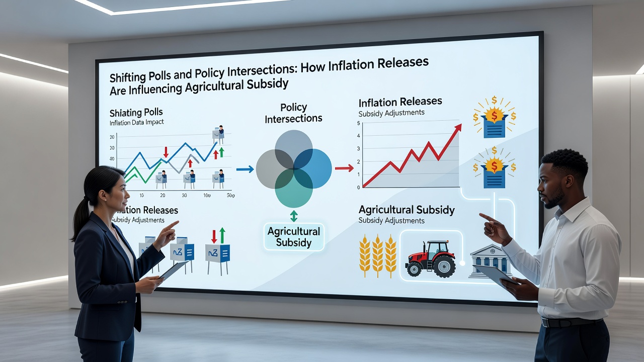 Policy discussion session with charts displaying inflation trends and agricultural subsidy allocations